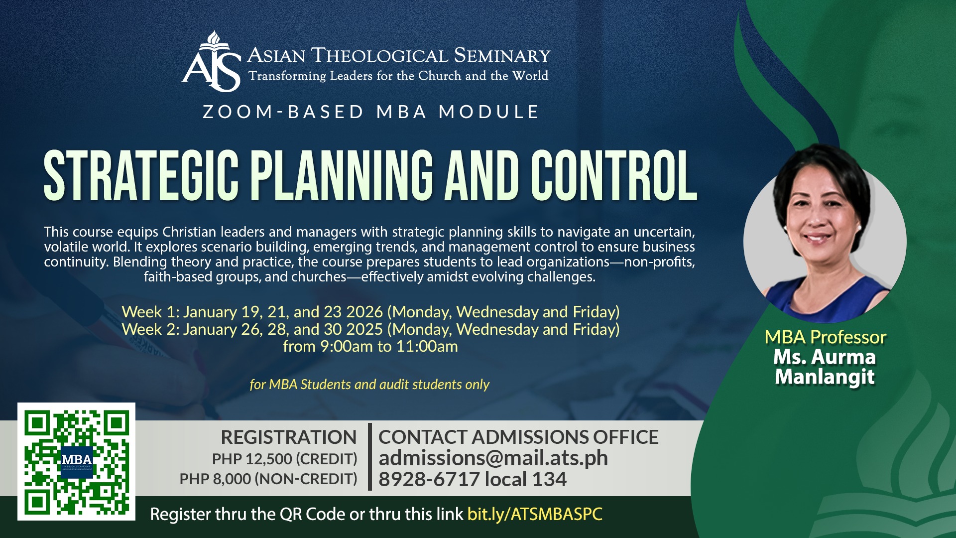 Asian - ATS Zoom-based MBA Module Enroll now in Strategic Planning and ...