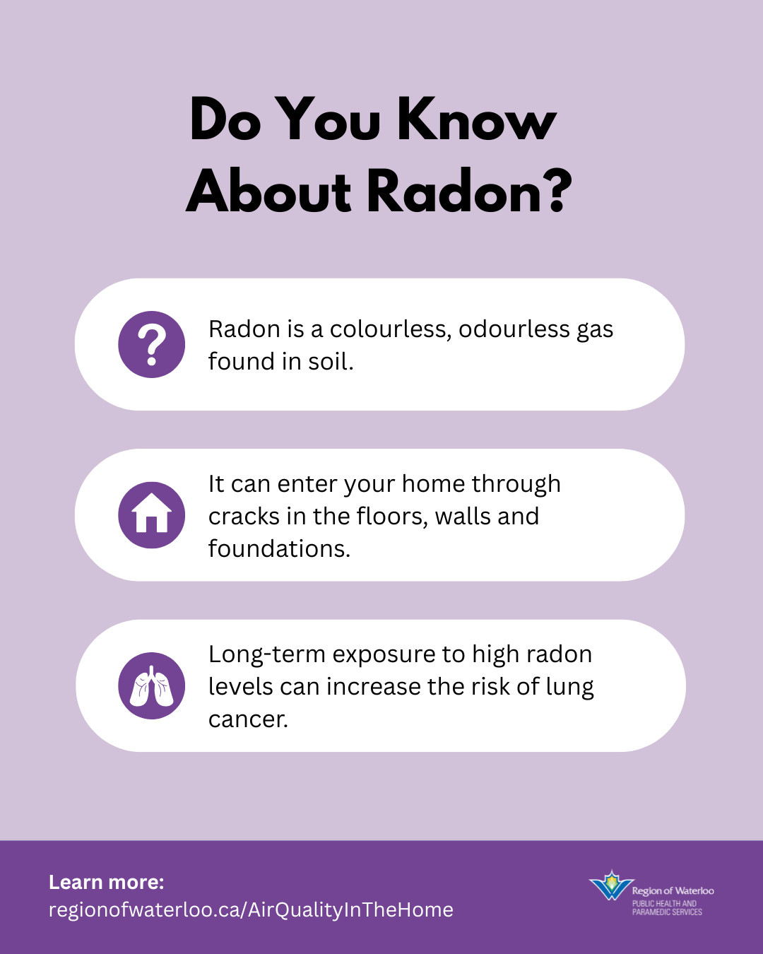 Region - November is Radon Action Month. Did you know: ️ Radon is a ...