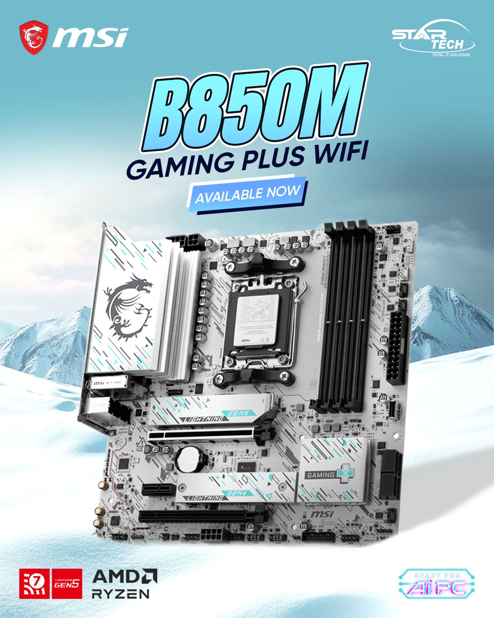 MSI B850M GAMING PLUS WIFI — Built for Next-Gen Ryzen Power 