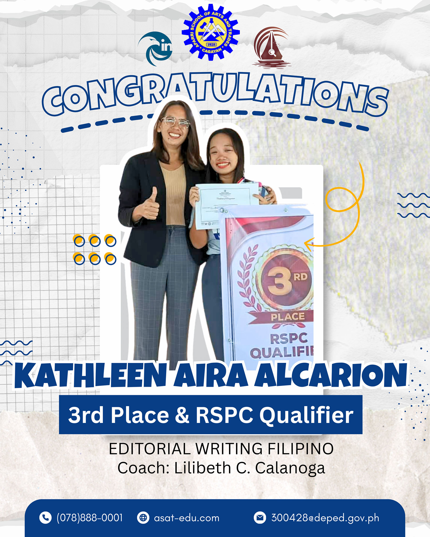 The Industrialist - ASAT campus editor clinches Pre-RSPC podium finish ...