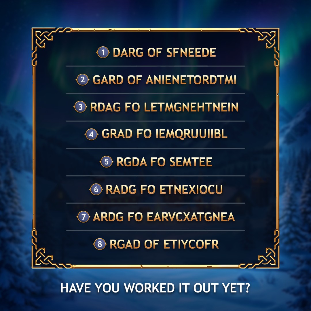 Vikings: - The image shows the names of the Gards you're familiar with ...