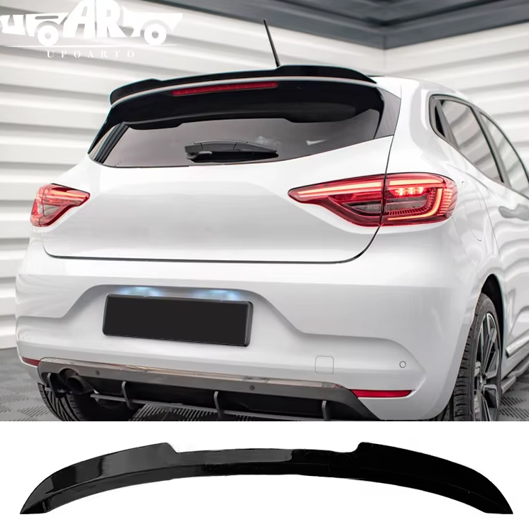 KizmiQ Becquet Arrière ABS Pour Renault Clio 5 MK5 2019-2023 - Aileron Toit Sport Noir