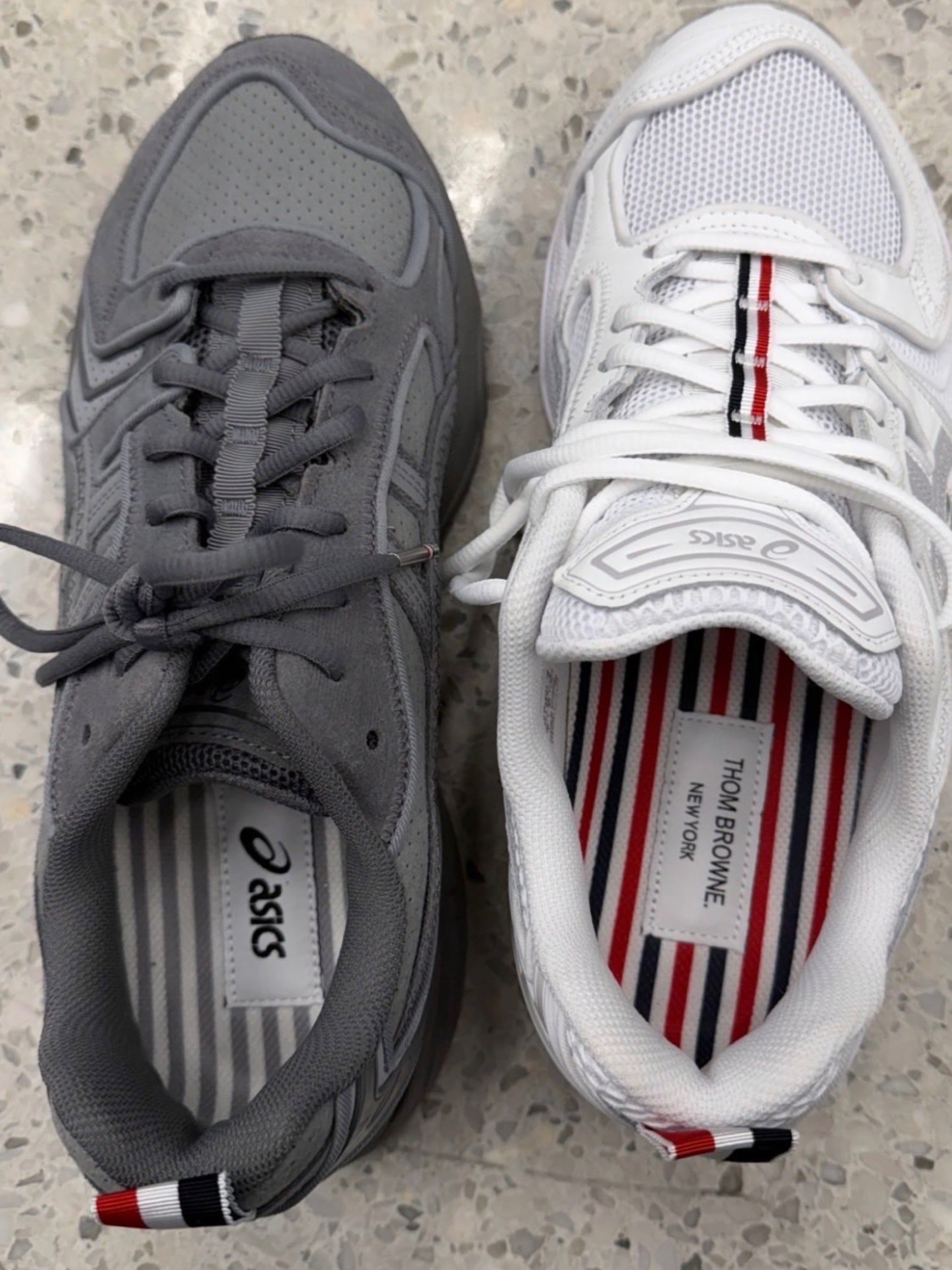 That white colorway of the Thom Browne ASICS Gel-Kayano 14 is so 