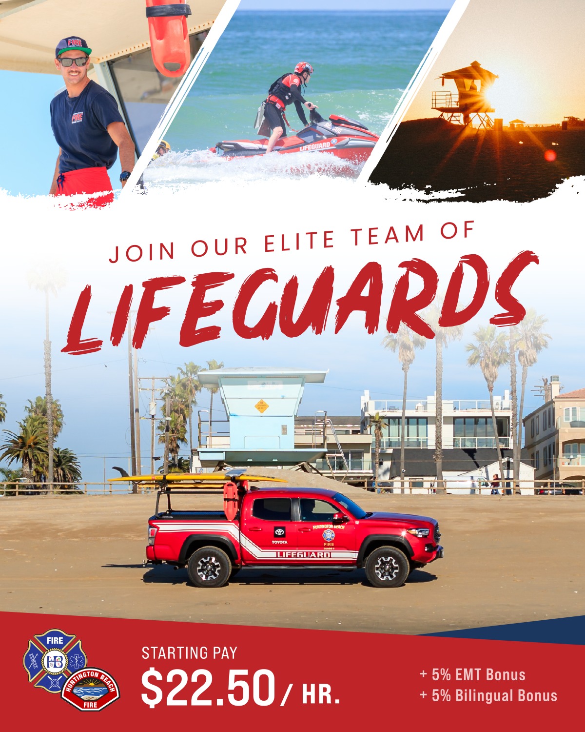 マリン＊ The Huntington Beach Fire Department Marine Safety Division is