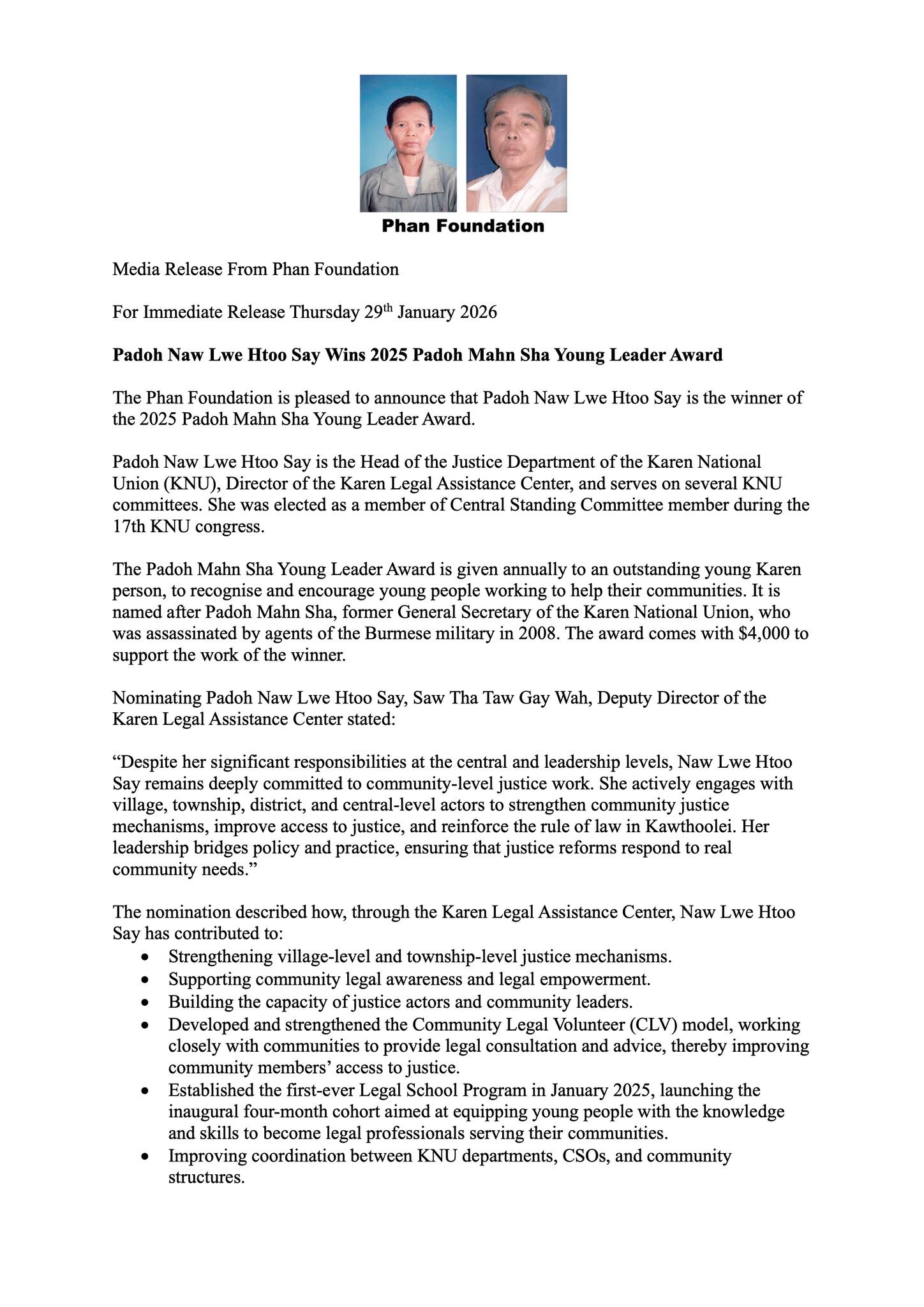 Phan Foundation - Media Release From Phan Foundation For... | Facebook