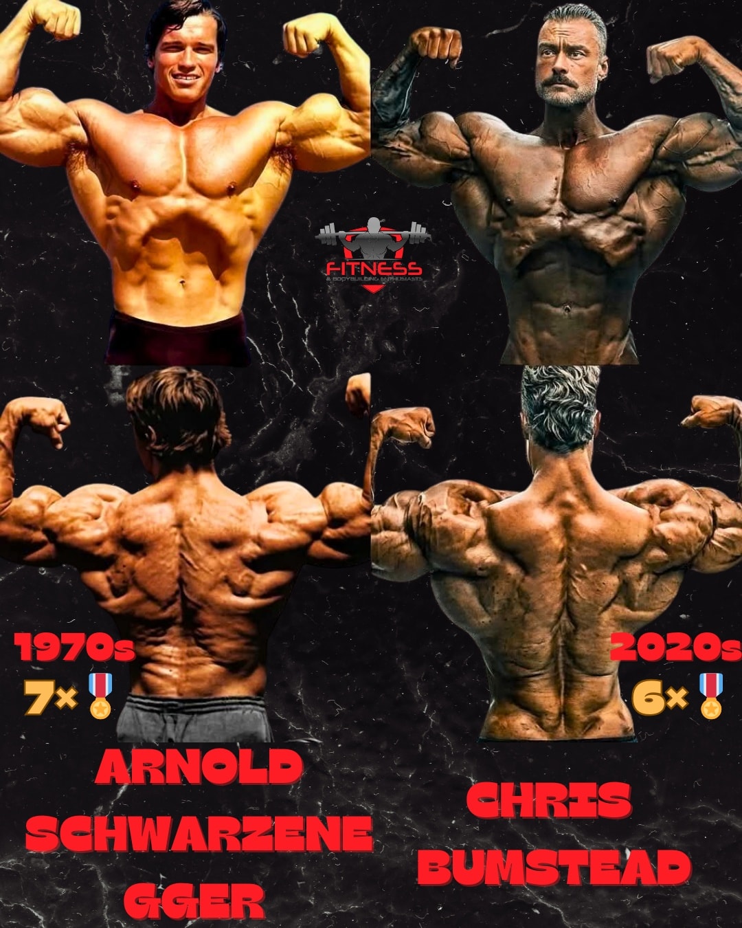 Fitness - Two Eras, Two Champions 🎖️ Arnold Schwarzenegger 🆚 Chris ...