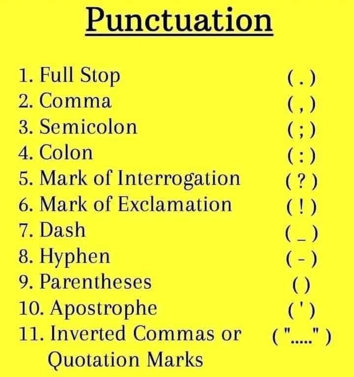 Signos de puntuación... - Aprende Inglés at home 17 | Facebook