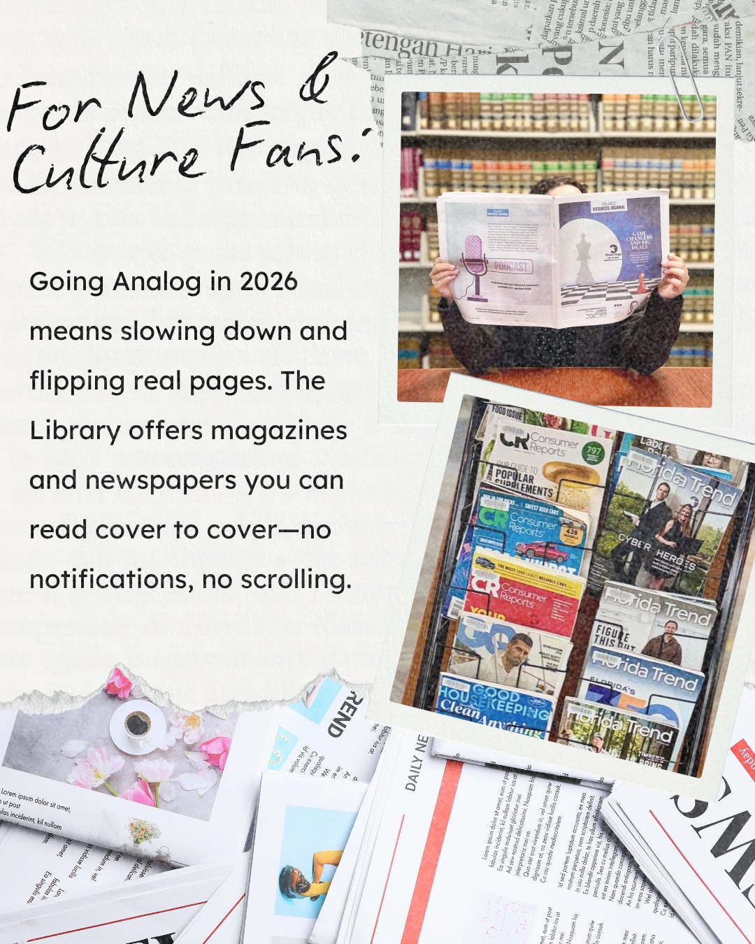 Osceola - Have you heard about the “Going Analog” trend? 💿📚 It’s all ...