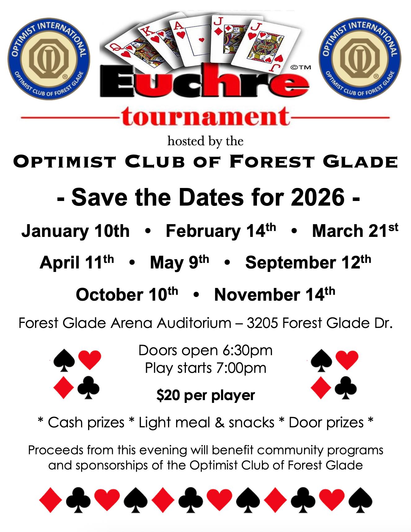 Save the dates for our... - Optimist Club of Forest Glade | Facebook