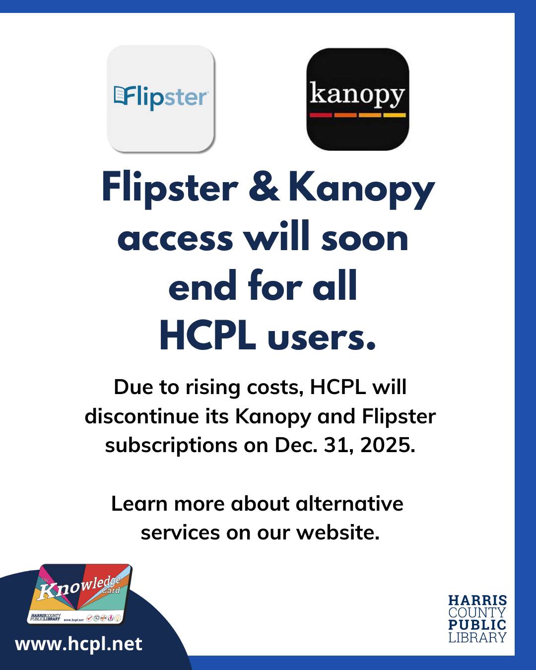 Sad news: Flipster and... - Evelyn Meador Branch Library | Facebook