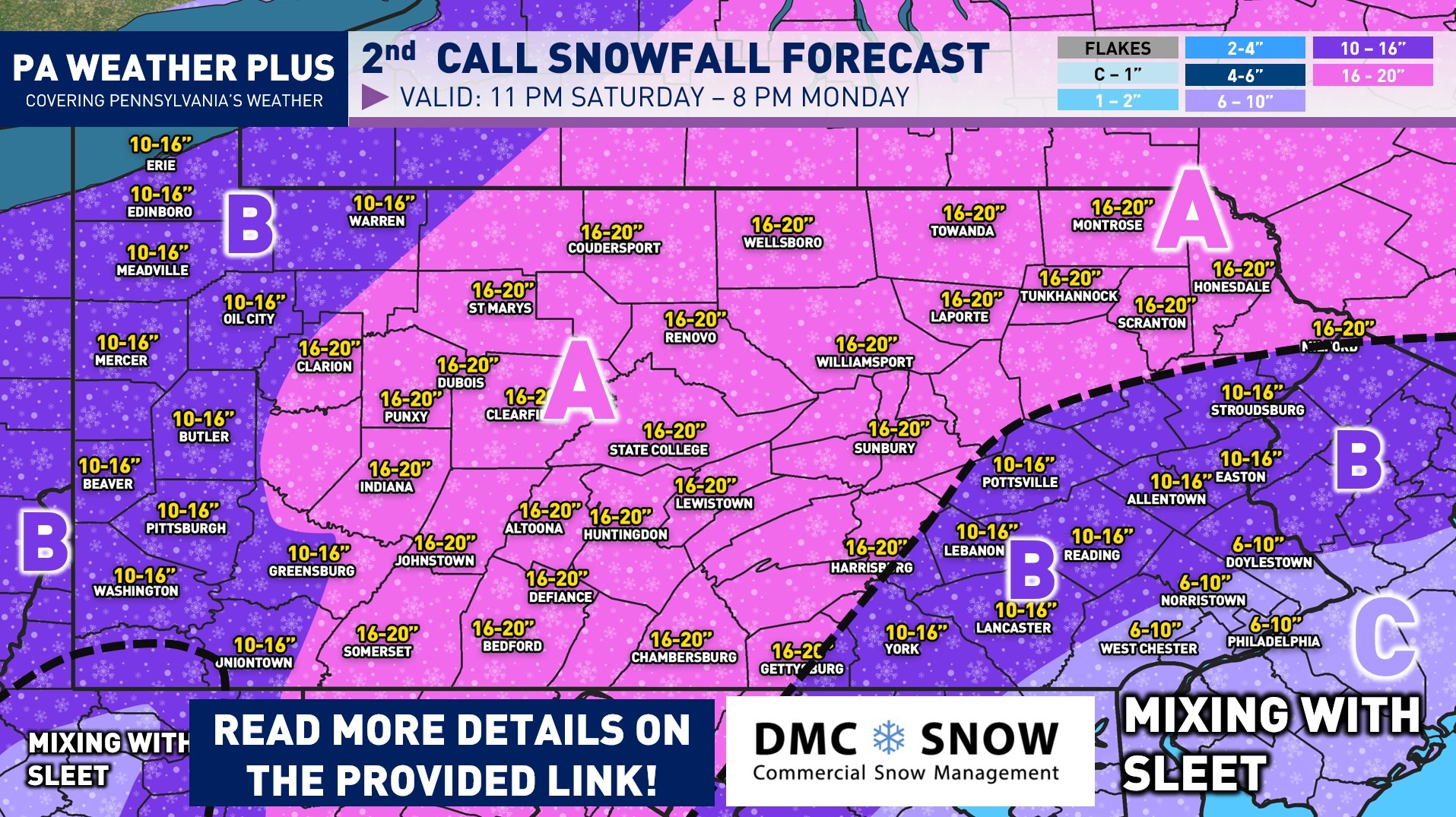 PA - ** EVENING SNOWFALL FORECAST UPDATE FOR PENNSYLVANIA ** [LINK ...