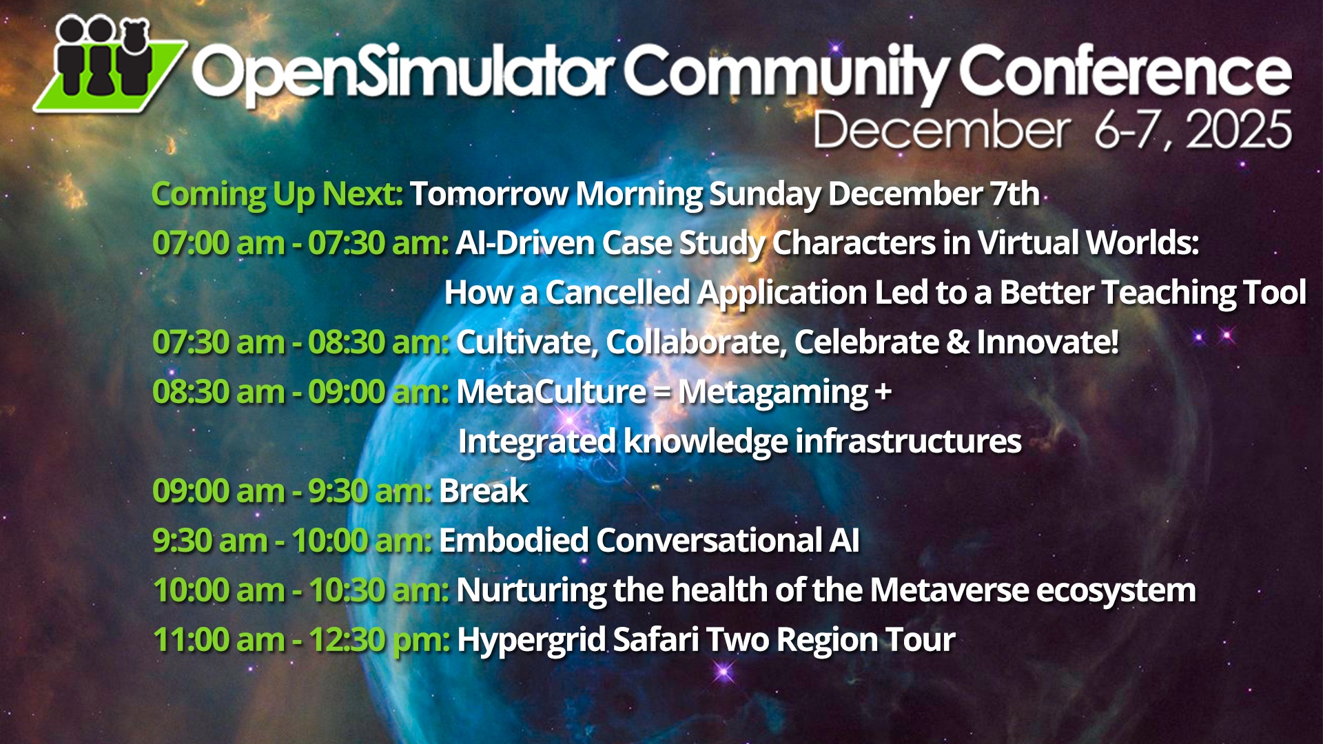 Opensimulator Community Conference