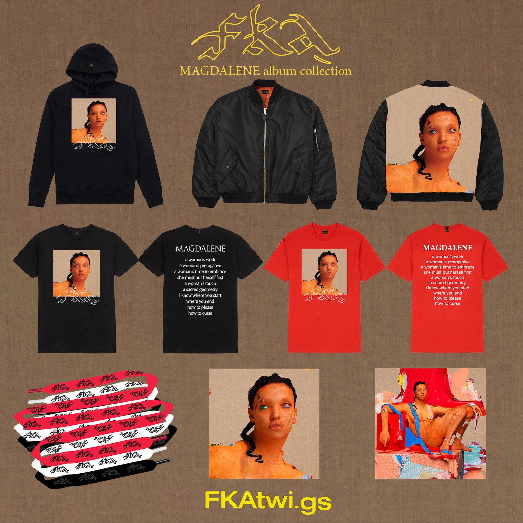 MAGDALENE tour collection is now available exclusively online. you