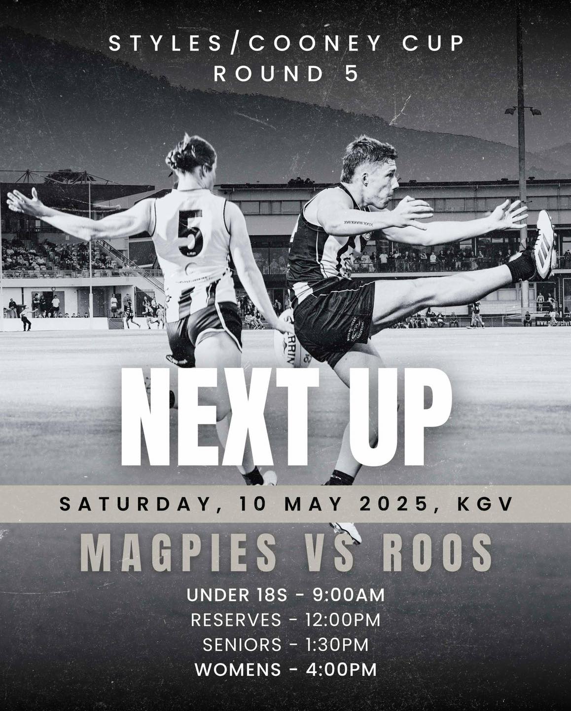 Glenorchy - Round 5 This weekend our Magpie squads take on historical ...