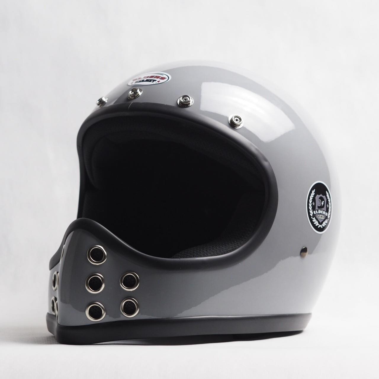 elders motorcycle helmet Co Rocket Blue – Grifter Company Elders Company lil skull