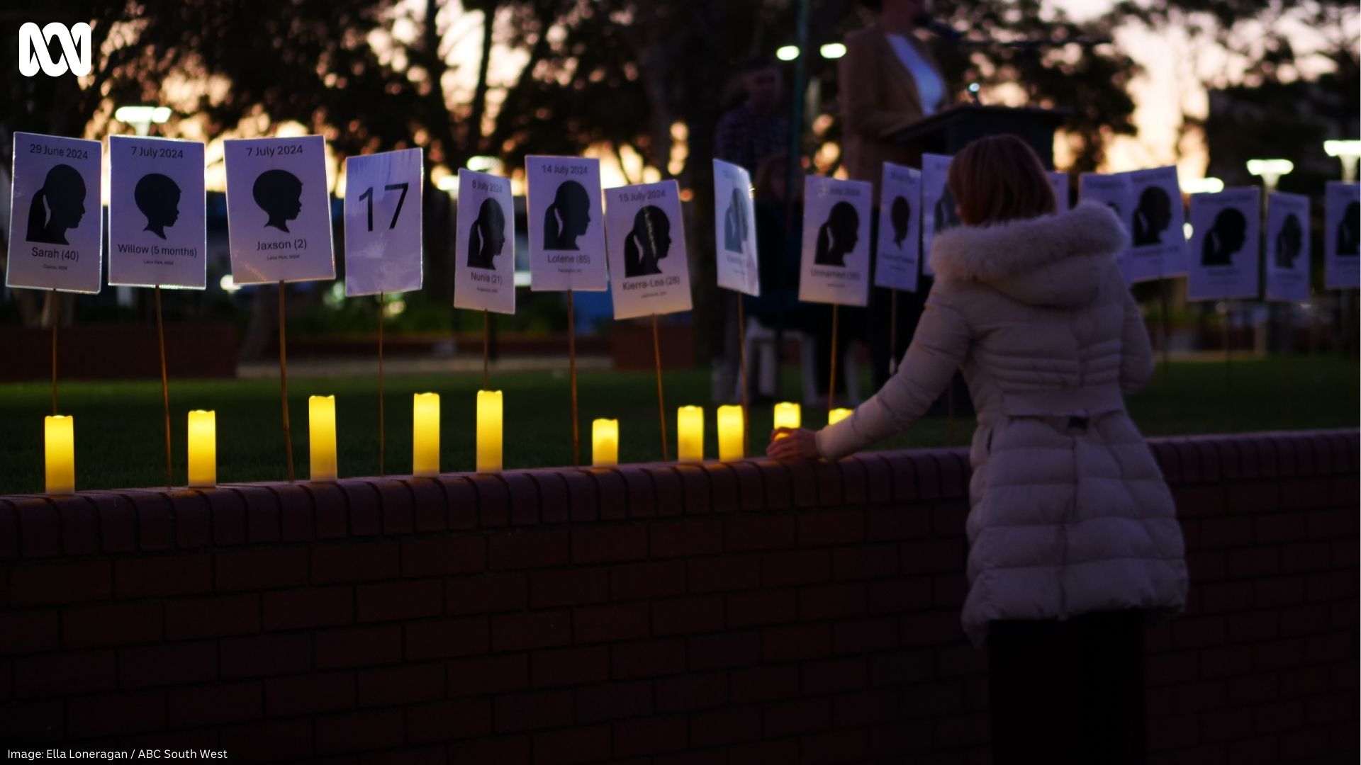 ABC - Candlelight vigil held for domestic violence victims and ...