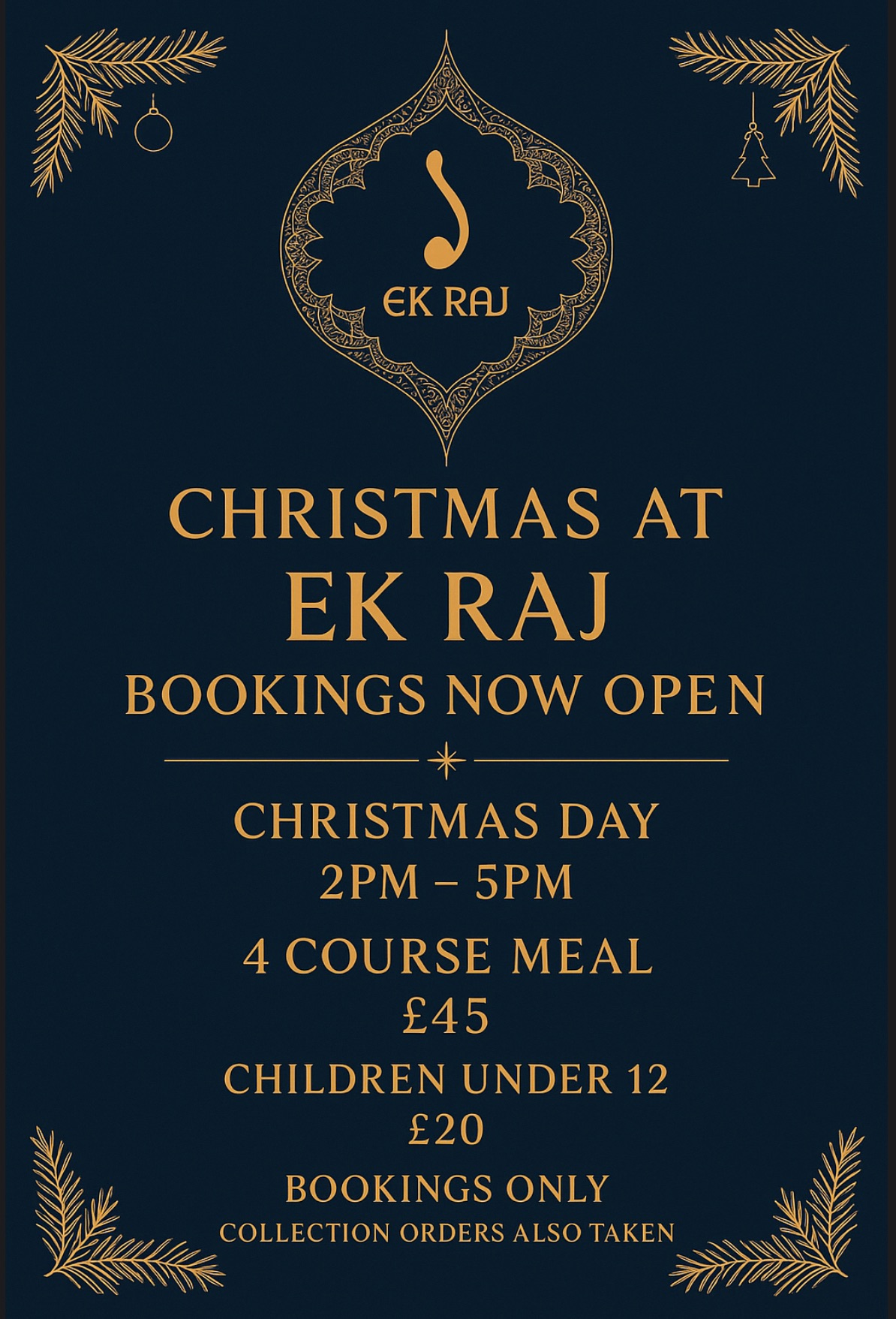 Ek Raj Potton - 🎄Christmas Day dining at EK Raj, where... | Facebook