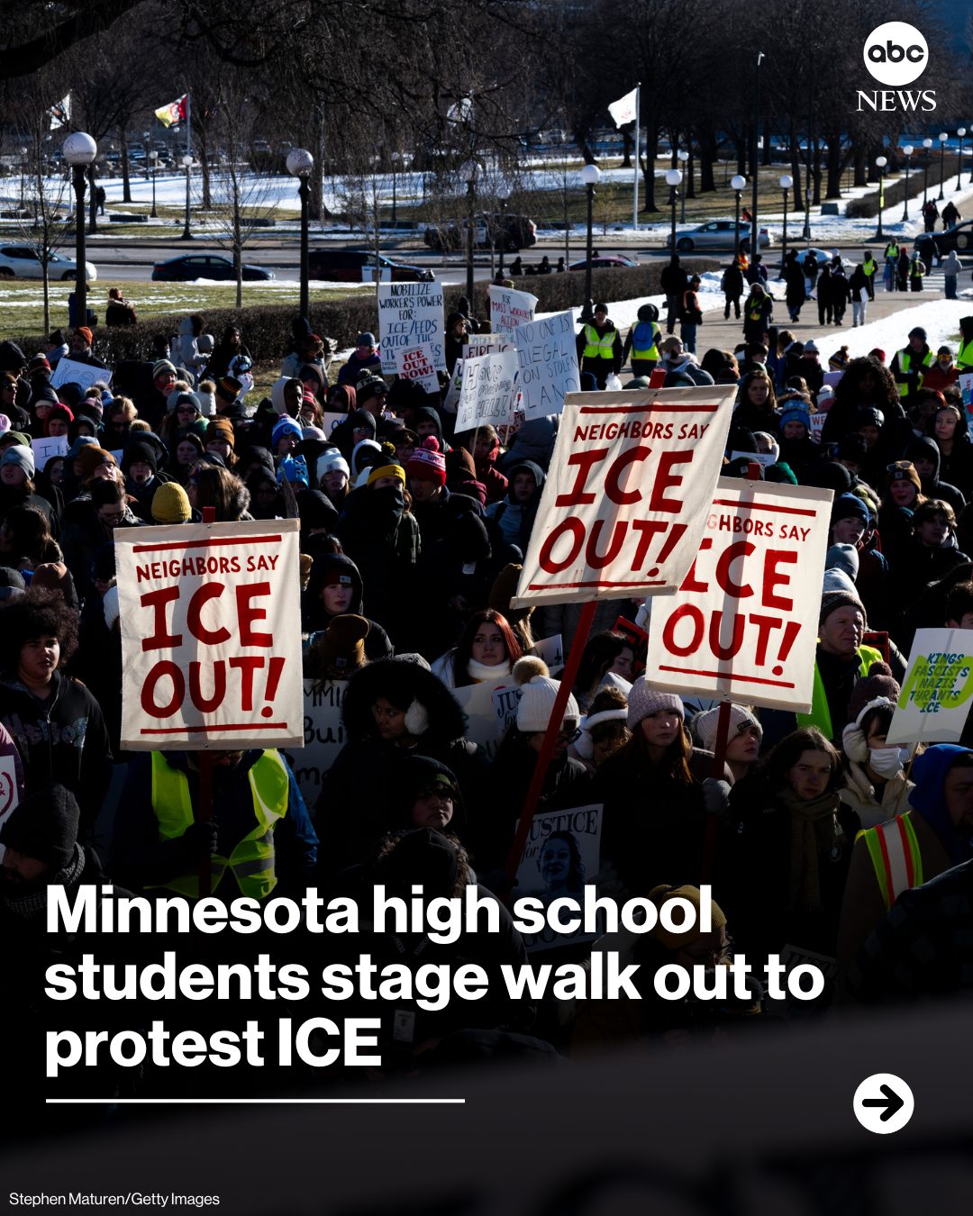 ABC News - Hundreds of high school students staged a walk... | Facebook