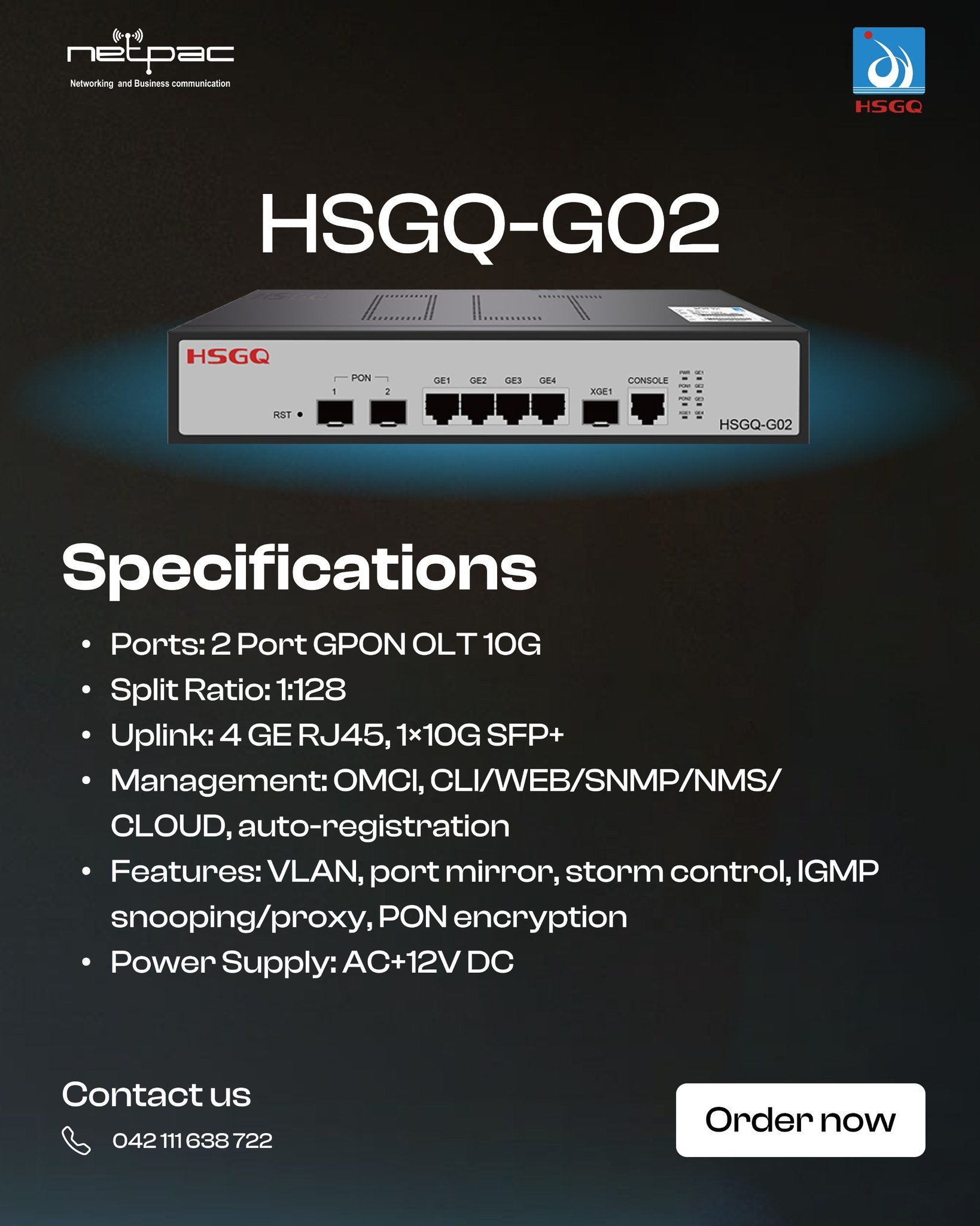 Netpac - 🚀 HSGQ GPON OLT Series – Powering the Next-Gen... | Facebook