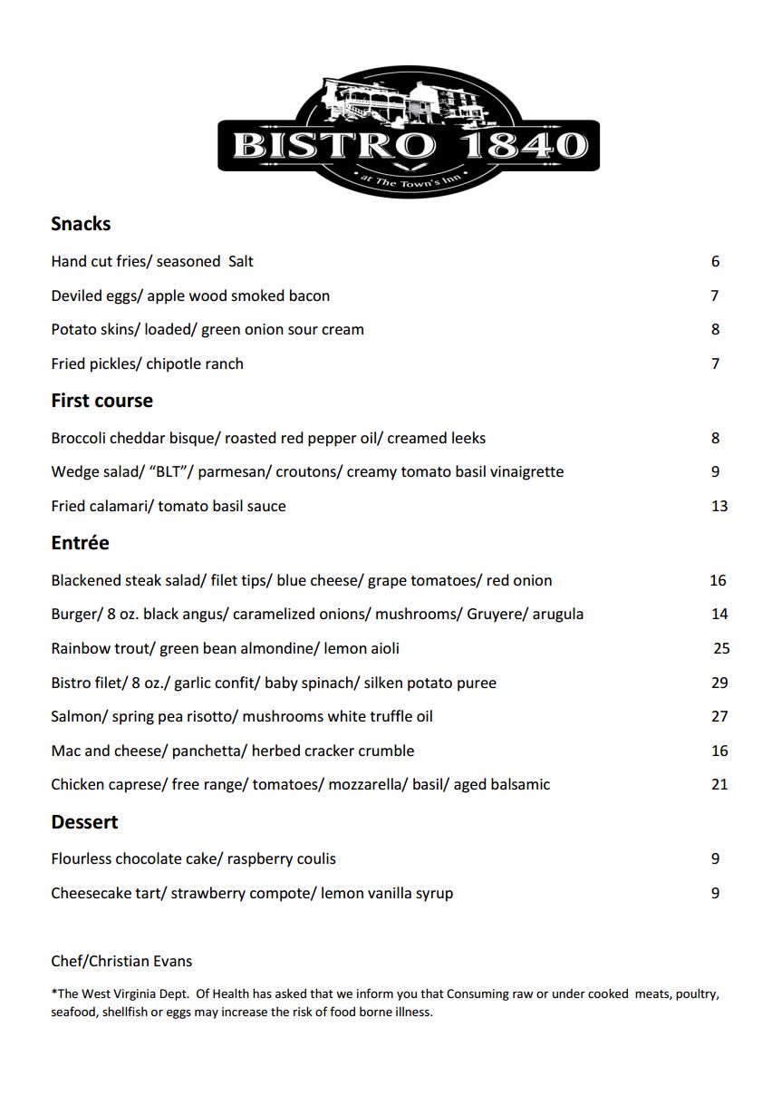 Bistro 1840 | Harpers Ferry WV