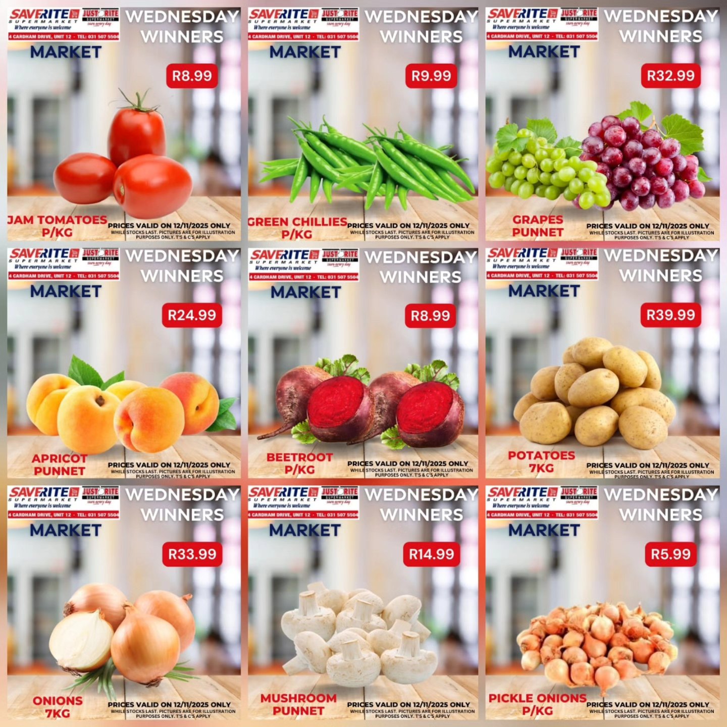 🔵🔴 Wednesday Winners 🔴🔵 More specials... - Saverite Justrite | Facebook