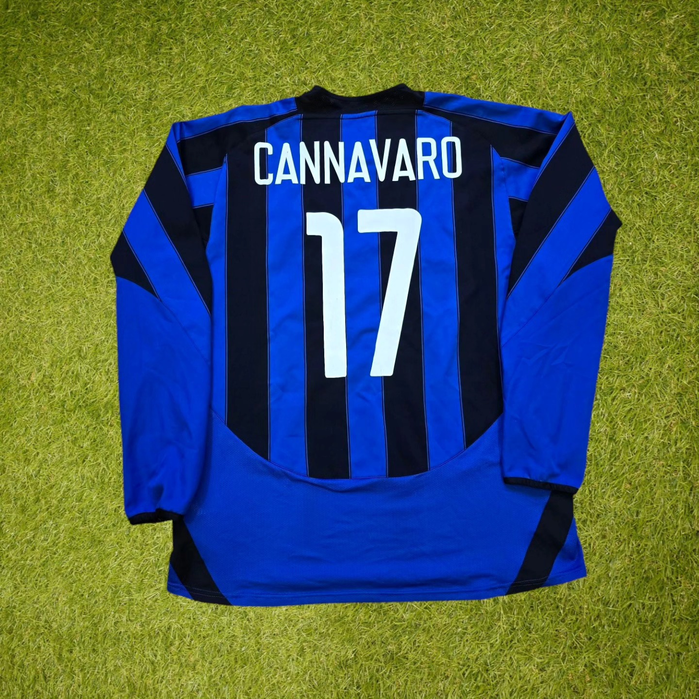 Maillot Inter Milan 2003-04 Cannavaro #17 - Taille L, Vintage, Fabriqué En Bulgarie