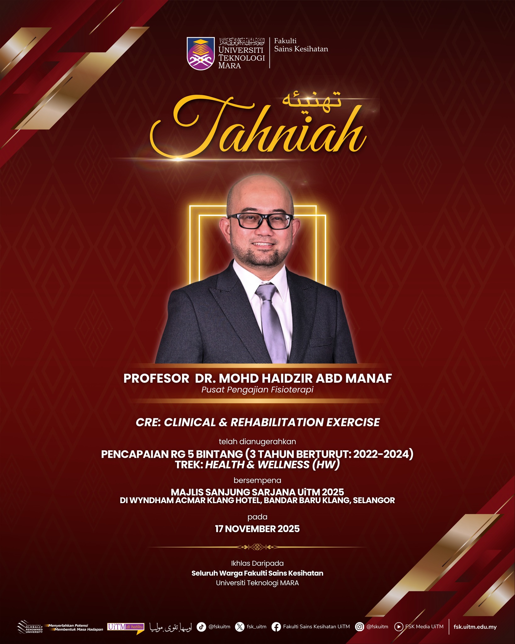 Fakulti Sains Kesihatan UiTM - FB Media Rasmi - Sekalung tahniah kepada ...