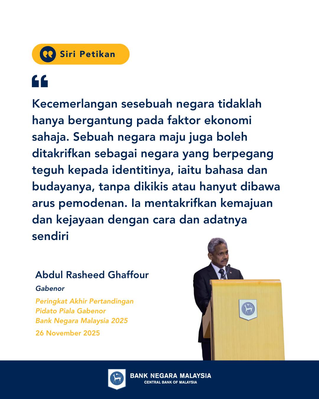 Bank - Dalam komitmen BNM untuk memartabatkan bahasa kebangsaan ...