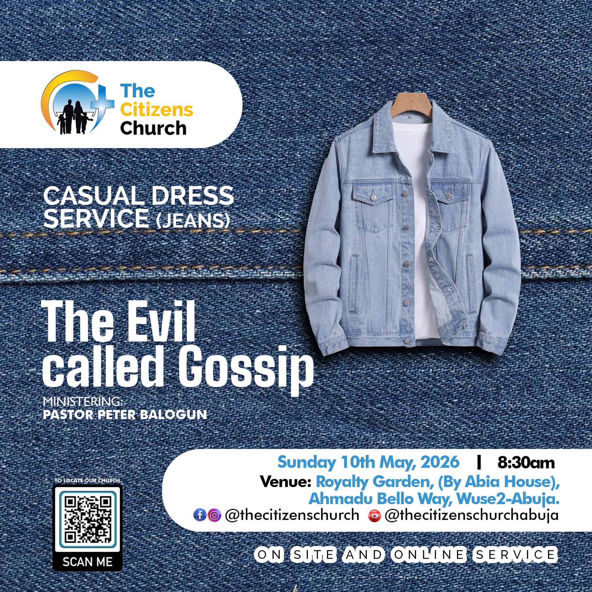 Casual Sunday is here. The Evil Called Gossip. Real talk. Real growth. Dress Code: Jeans