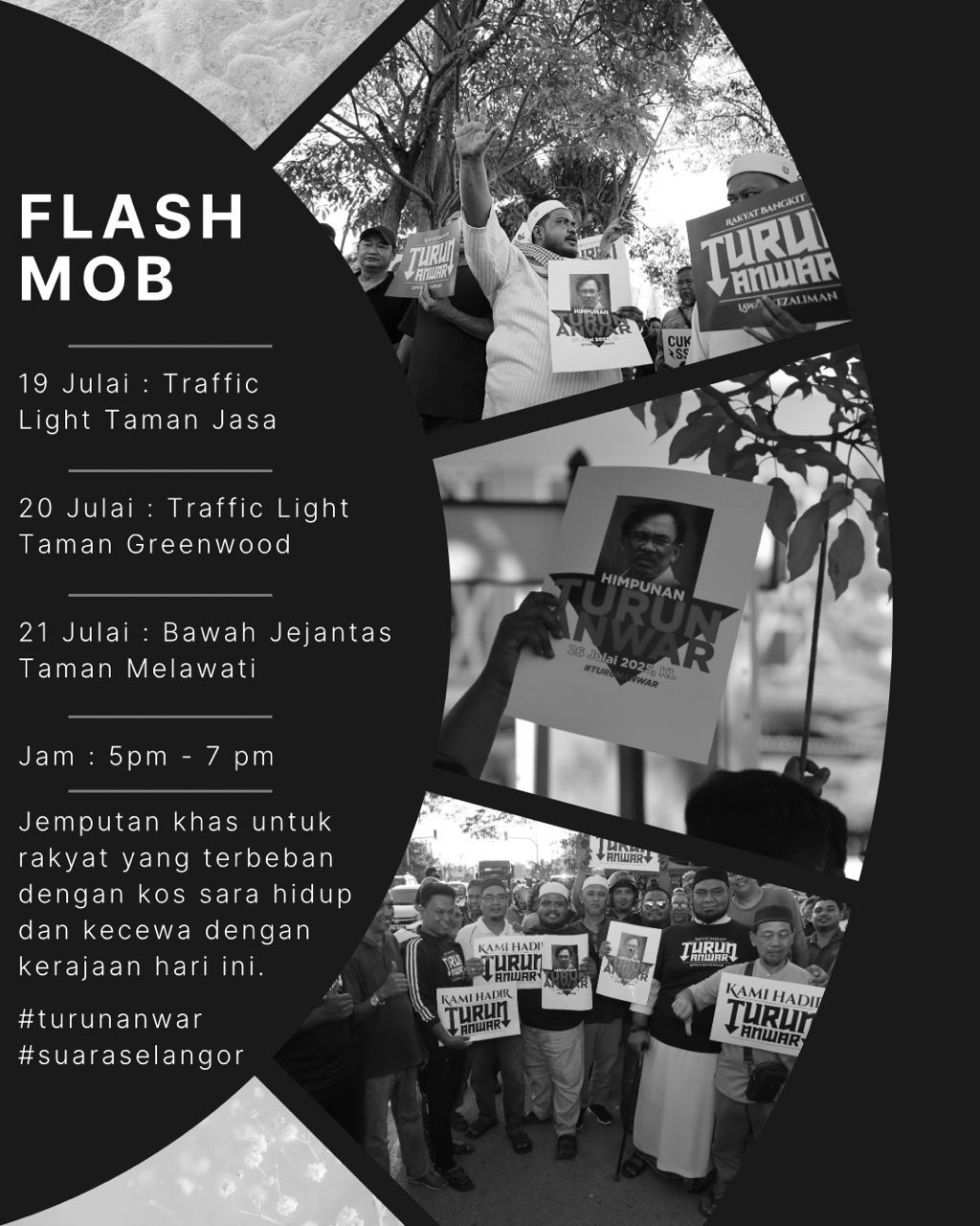 PAS - SERUAN HADIR FLASH MOB TURUN ANWAR! Rakyat dah tak tahan! Kos