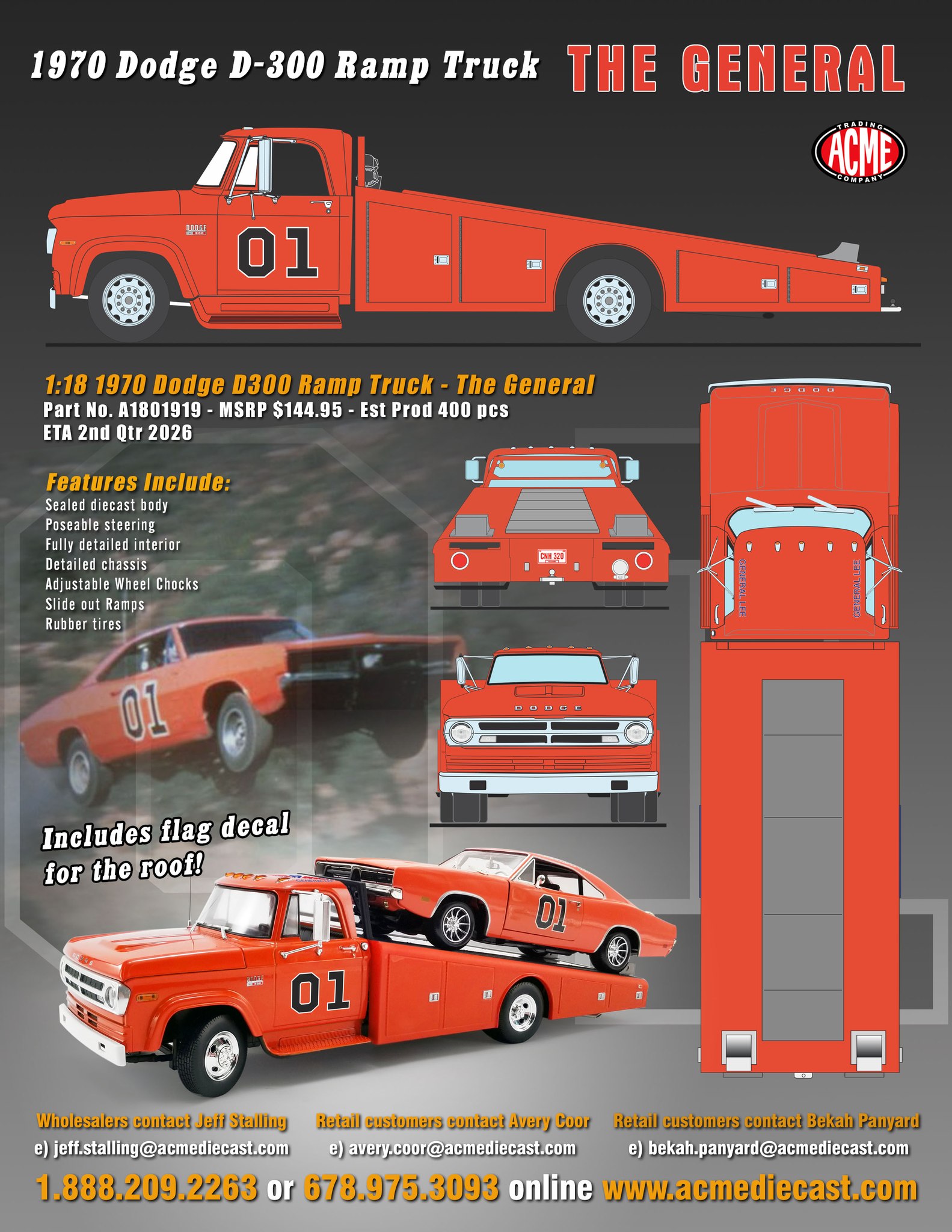 Acme - ACME Trading is thrilled to present the 1:18 1970 Dodge D-300 ...