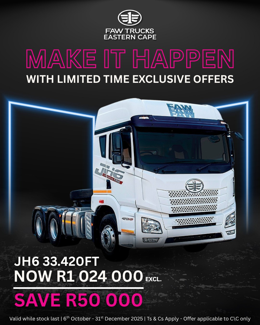 FAW - FAW JH6 33.420FT When performance meets savings the road belongs ...