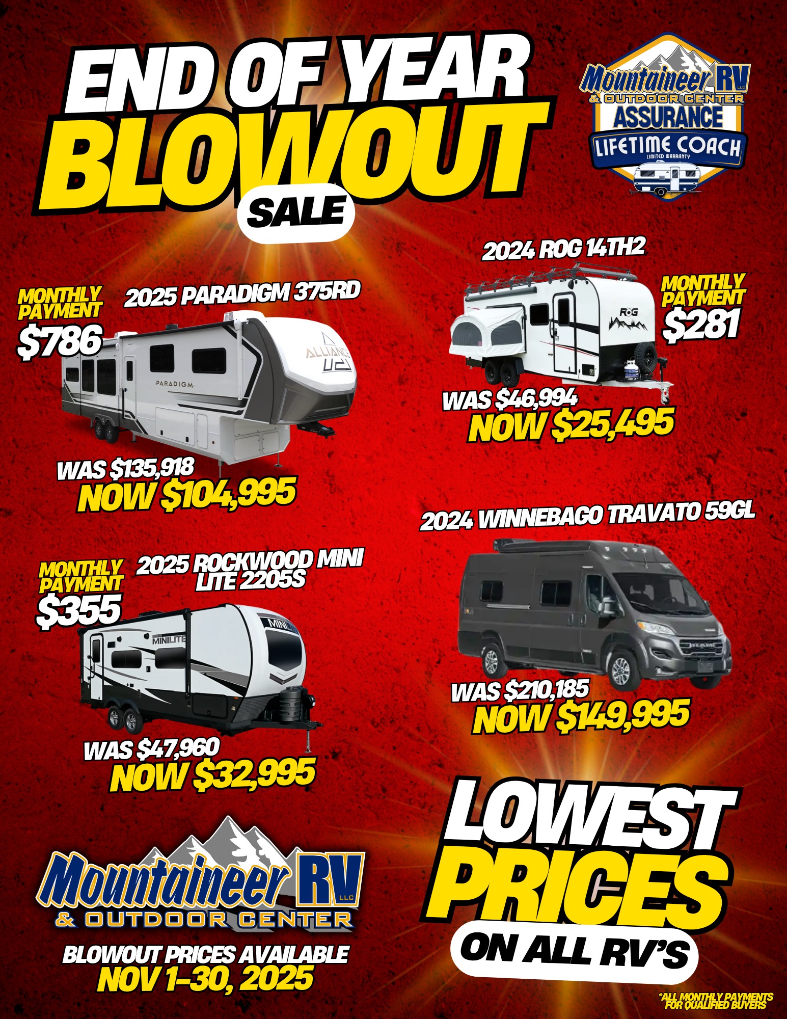 Mountaineer - 🔥 END OF YEAR BLOWOUT IS HERE! 🔥 The best deals in the ...