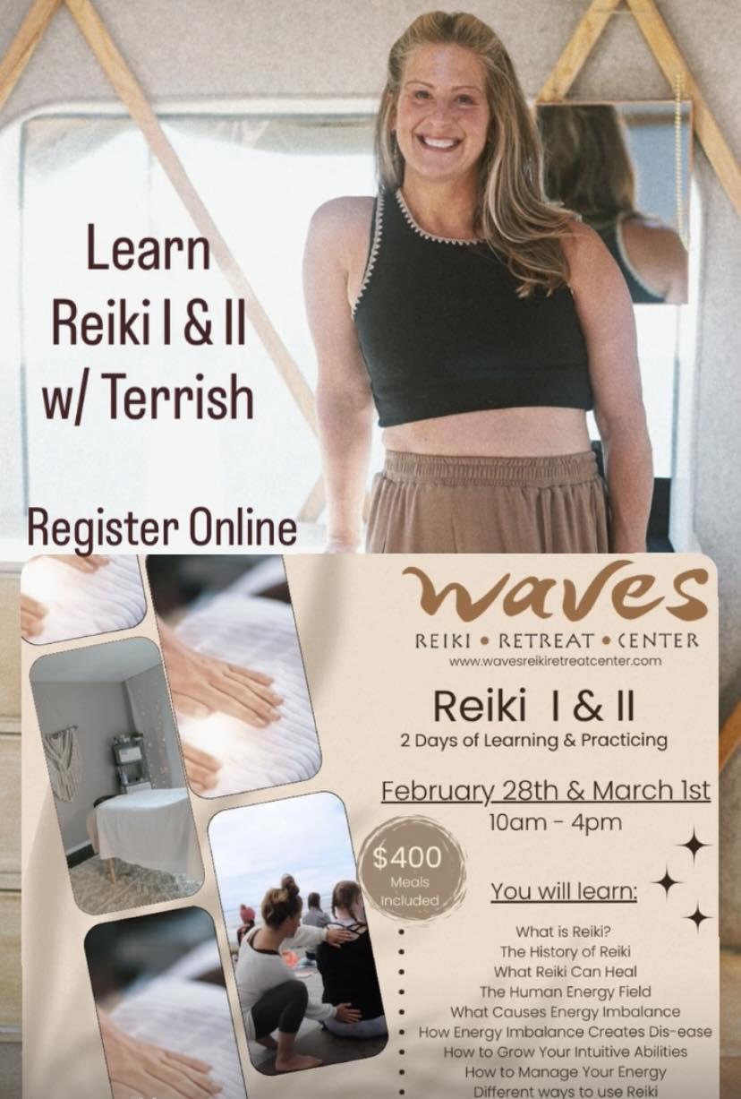 Waves - Join Terrish for an immersive Reiki I & II experience in 2026 ...