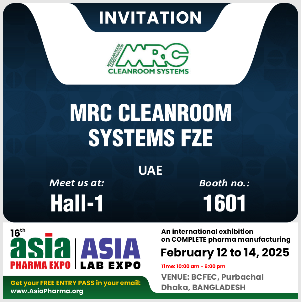 Asia Pharma Expo - Meet Us @ MRC Cleanroom Systems FZE 16th ASIA PHARMA ...
