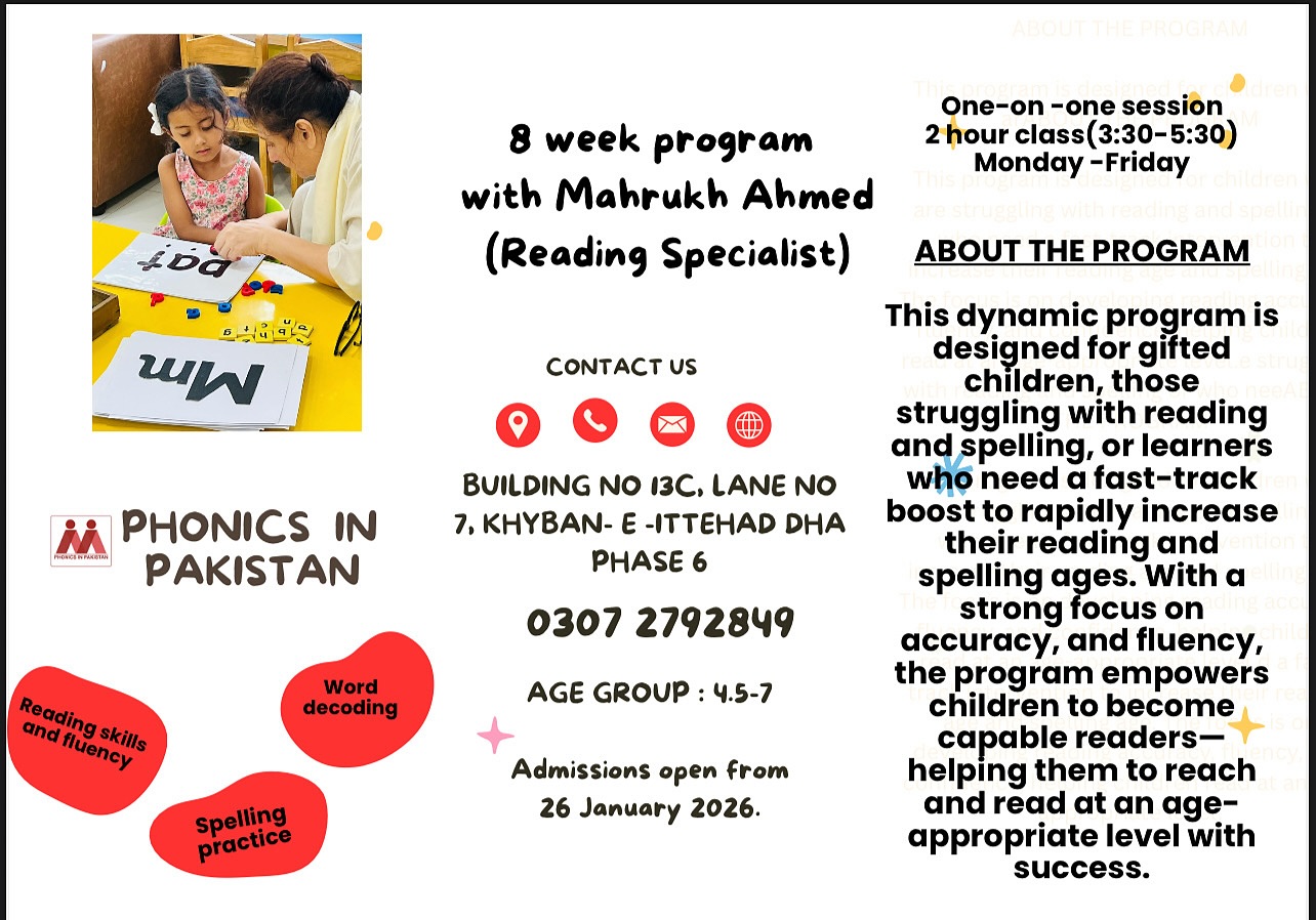 Phonics in Pakistan-Mahrukh Ahmed | Karachi
