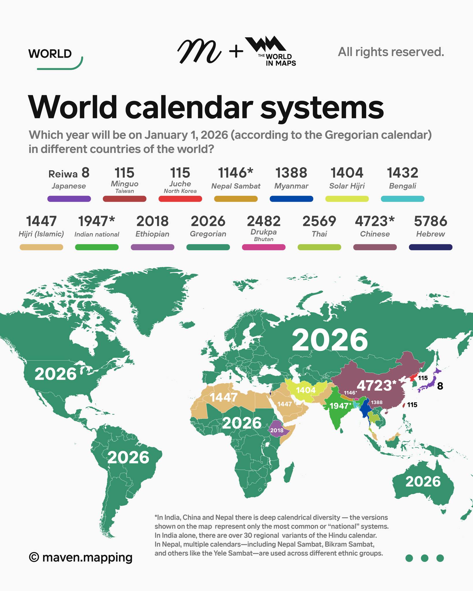 Which year it is in different calendar... - Online Maps Blog | Facebook