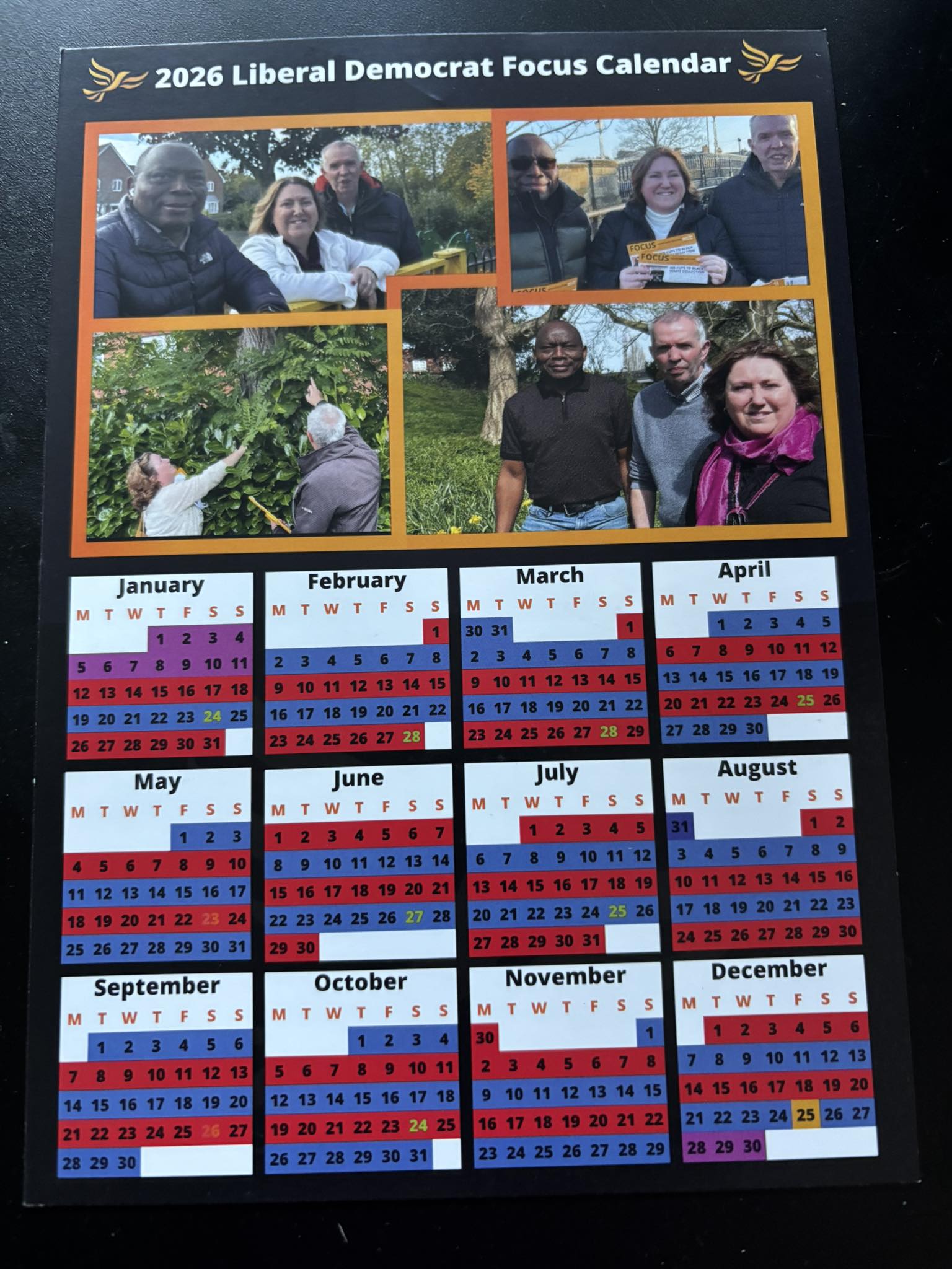 Newport - The Lib Dem bin calendar has been delivered across the town ...