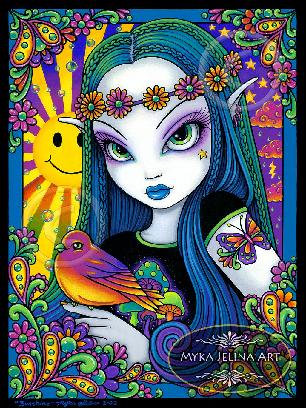 Paige Signed Prints Crescent Moon Gothic Couture Pin-Up