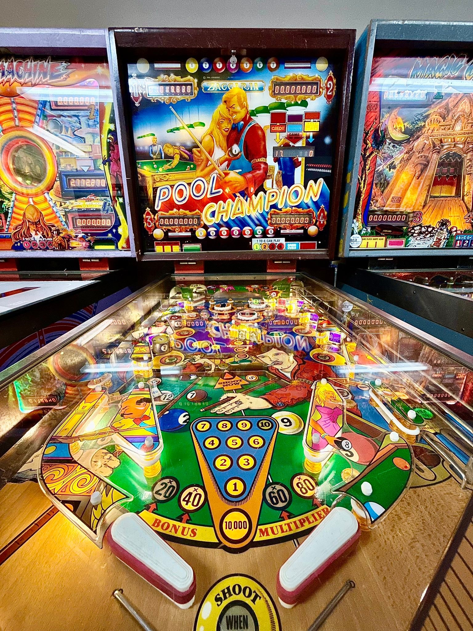 1985 Zaccaria Pool Champion pinball machine