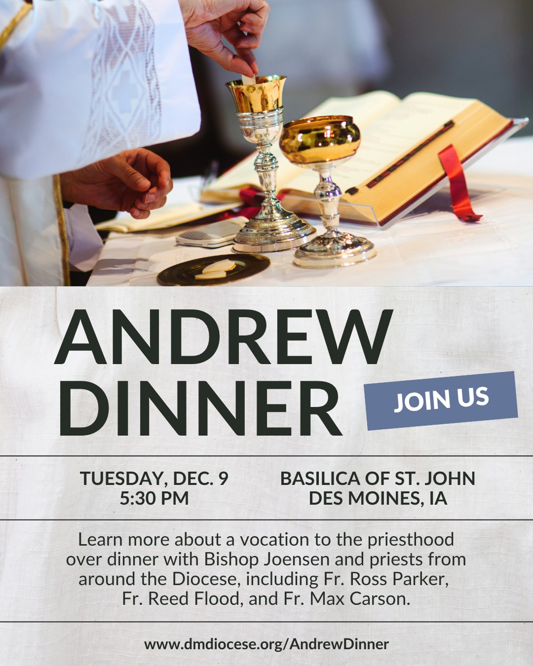 Sacred - Learn more about a vocation to the priesthood over dinner with ...