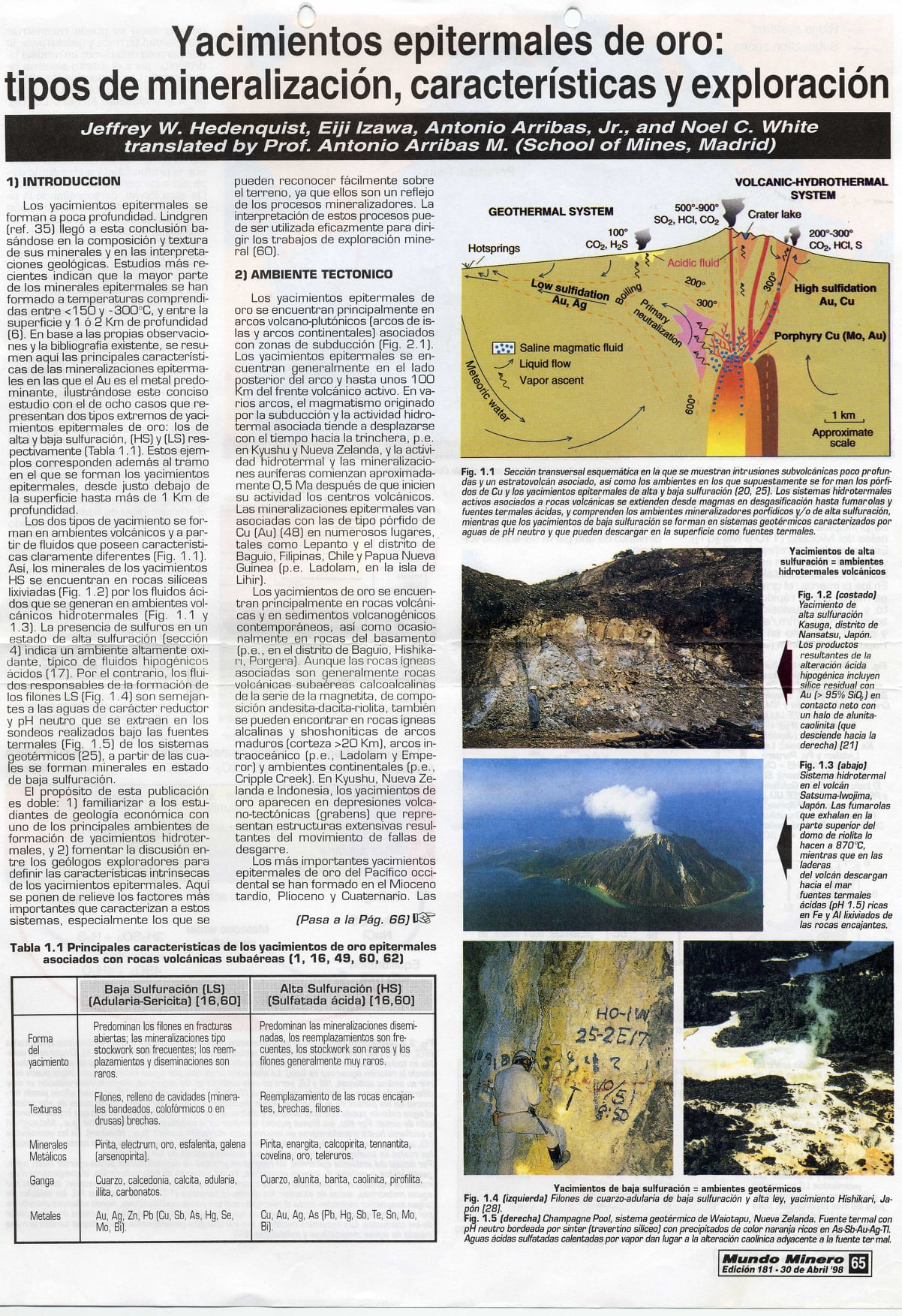 Geobiblioteca - Paper: Yacimientos Epitermales de oro. 🌋 Autor: Jeffrey ...