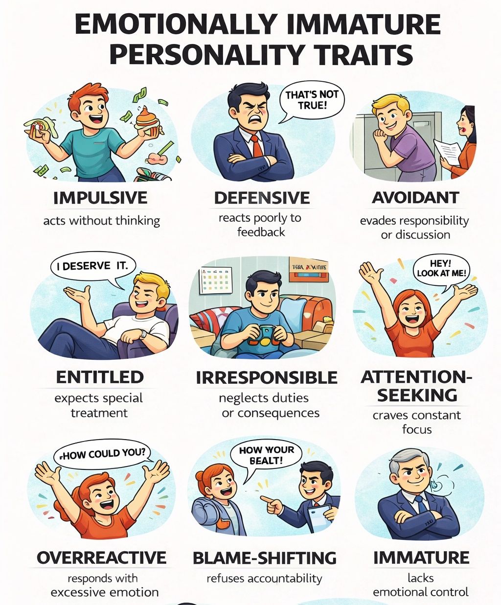 Learning - Emotionally Immature Personality Traits — 1. Impulsive ...