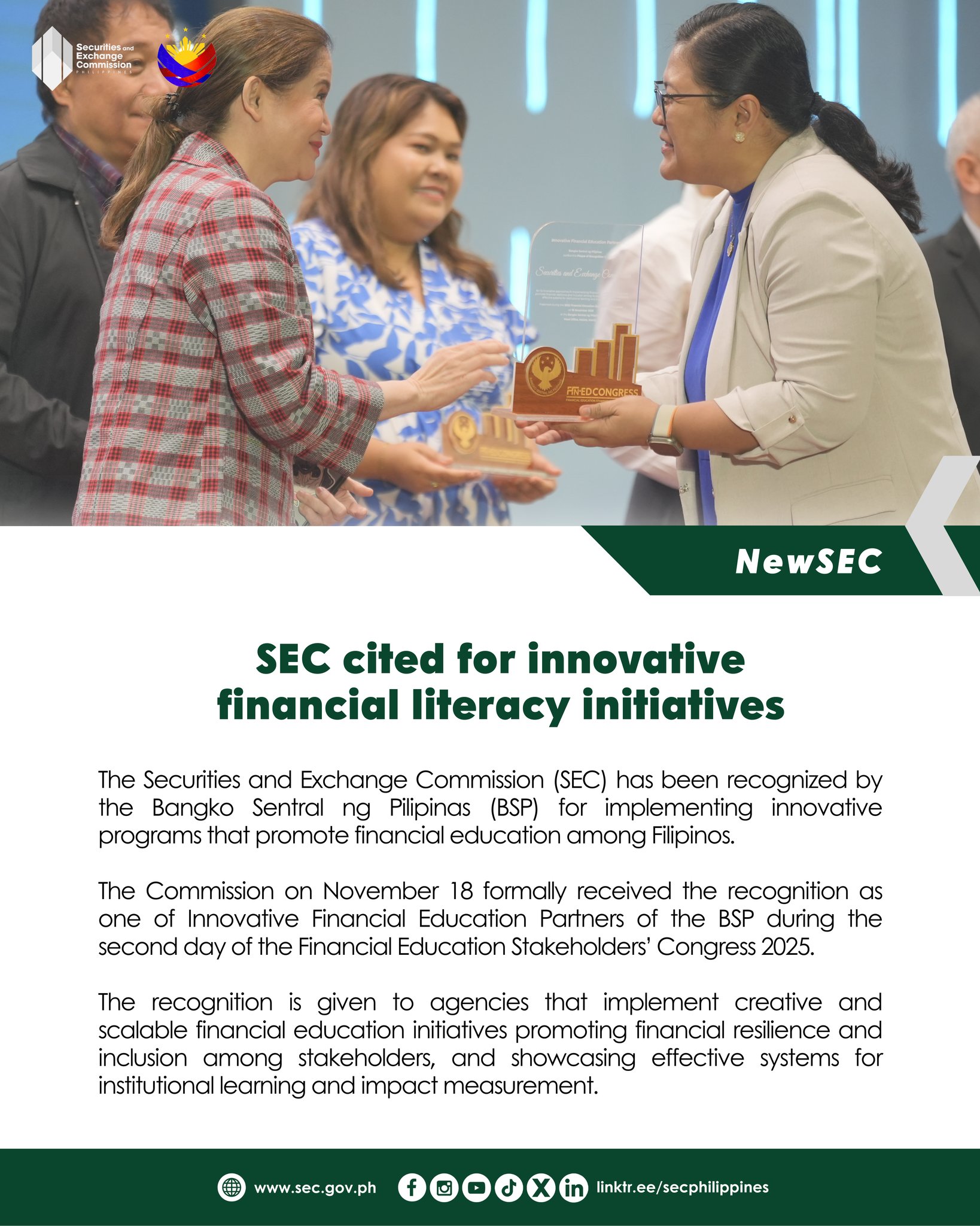 Securities - 📣 𝗦𝗘𝗖 𝗰𝗶𝘁𝗲𝗱 𝗳𝗼𝗿 𝗶𝗻𝗻𝗼𝘃𝗮𝘁𝗶𝘃𝗲 𝗳𝗶𝗻𝗮𝗻𝗰𝗶𝗮𝗹 𝗹𝗶𝘁𝗲𝗿𝗮𝗰𝘆 𝗶𝗻𝗶𝘁𝗶𝗮𝘁𝗶𝘃𝗲𝘀 ...