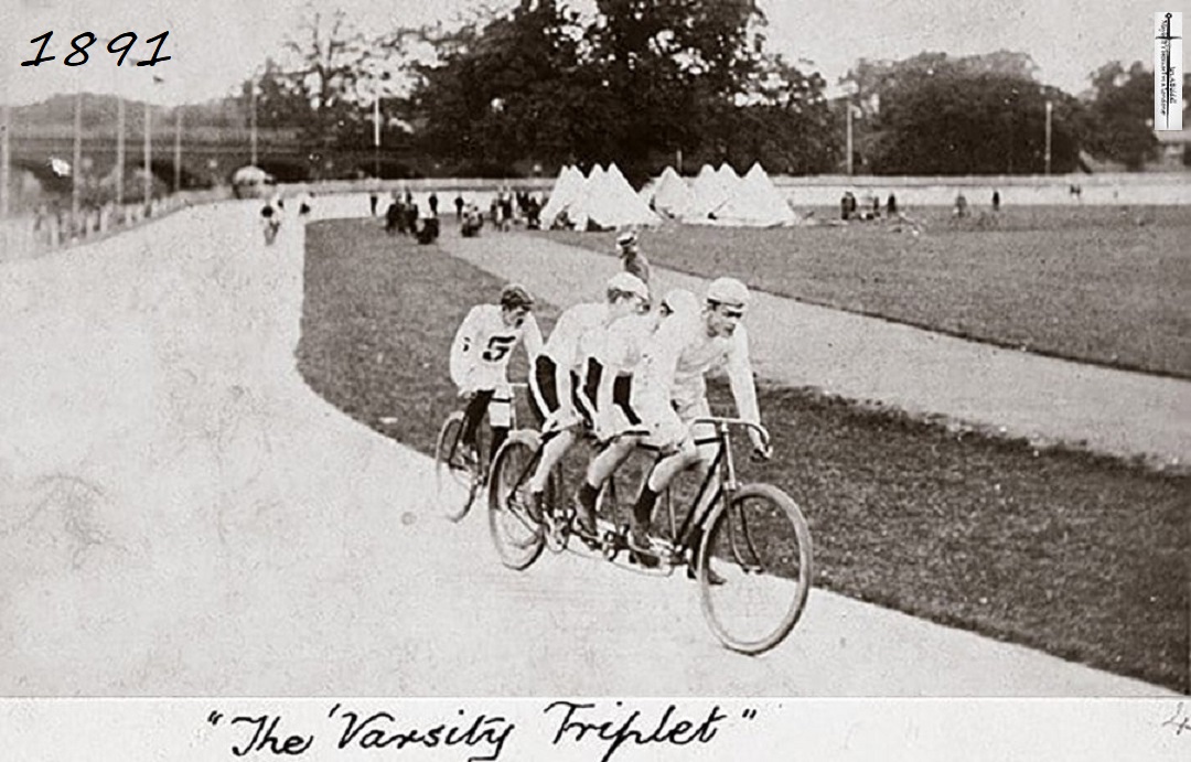Maybe - Triplet tandem racing at the Herne Hill velodrome in 1891 ...