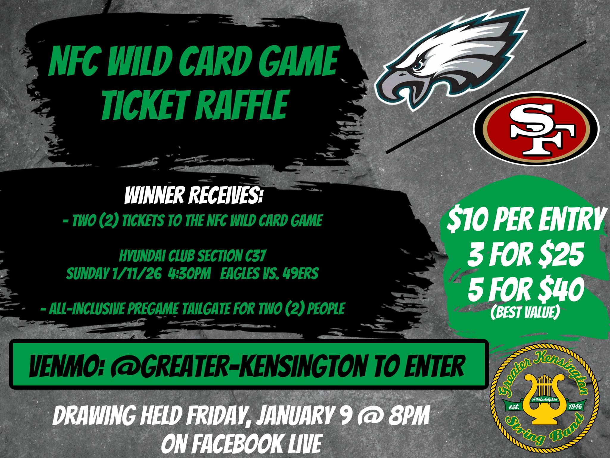 Greater - 🏈 EAGLES WILD CARD RAFFLE 🏈 We’re raffling off an INCREDIBLE ...