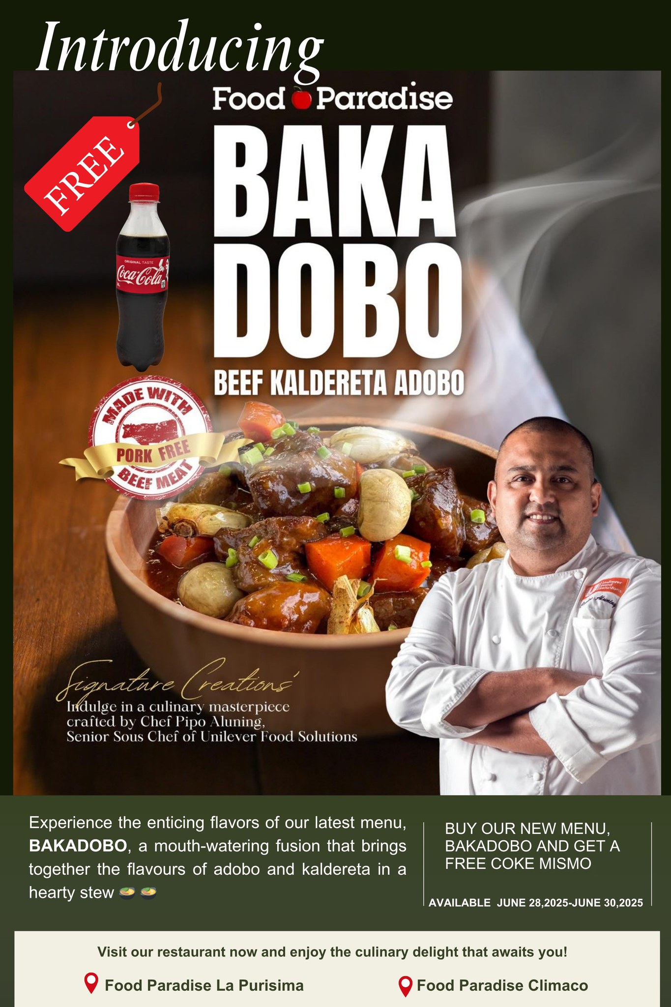 Food - Try our New Menu BAKADOBO ( BEEF Kaldereta Adobo ) available at ...