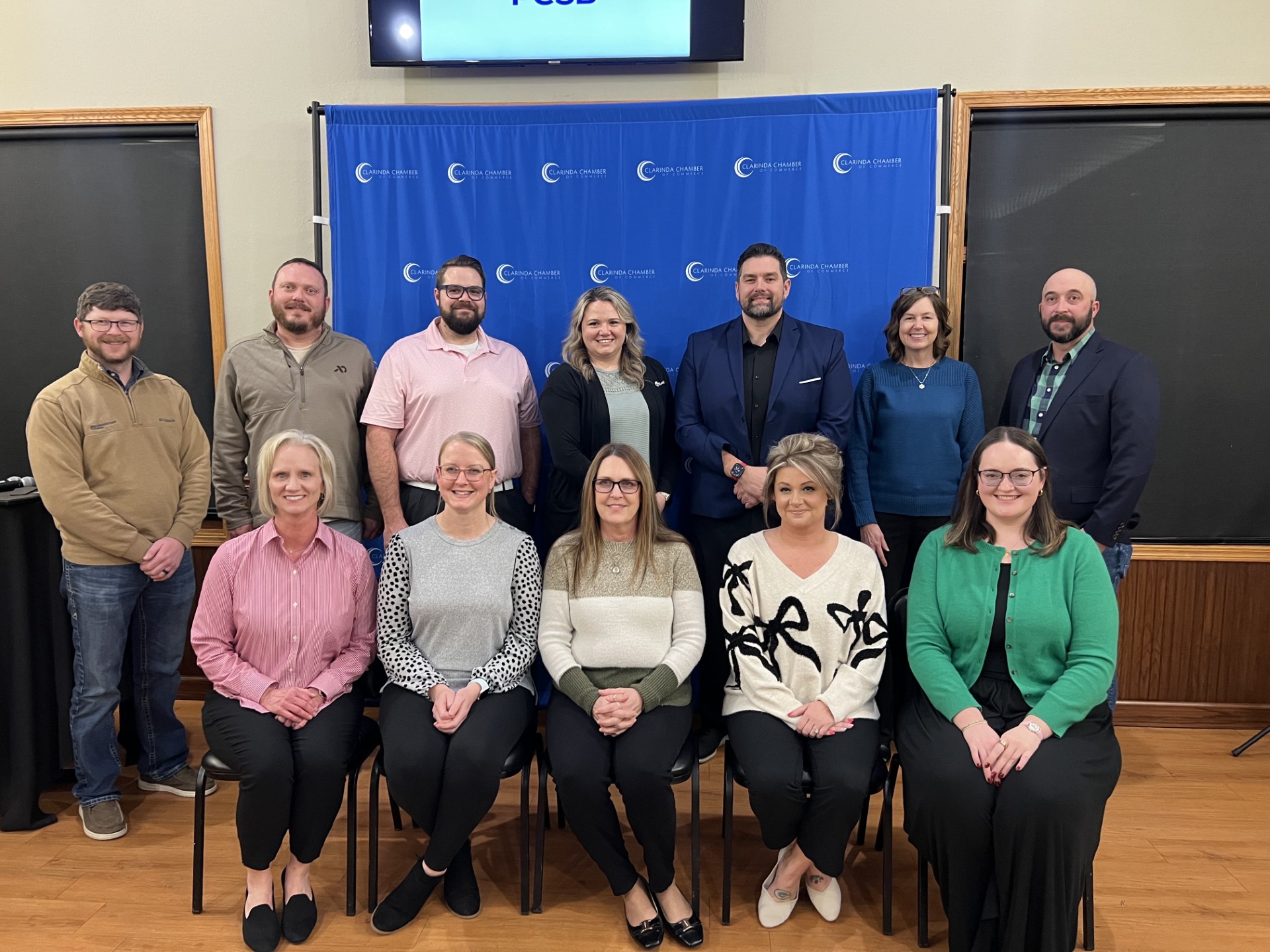 Clarinda - 2026 Chamber Board of Directors: Front row (L to R): Julie ...