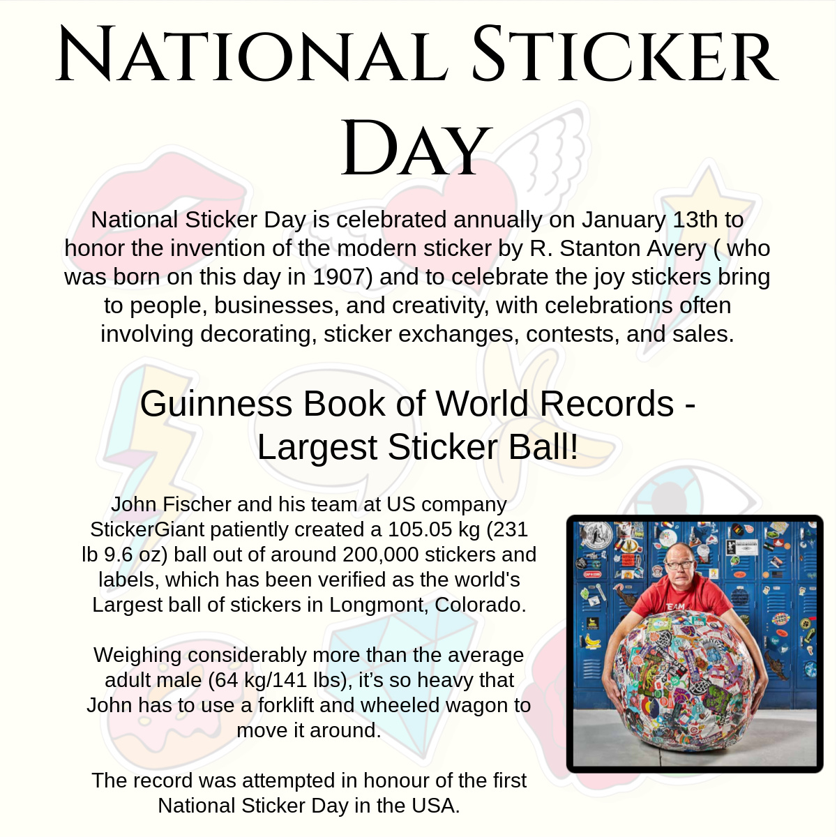 Shiawassee - National Sticker Day is celebrated annually on January ...