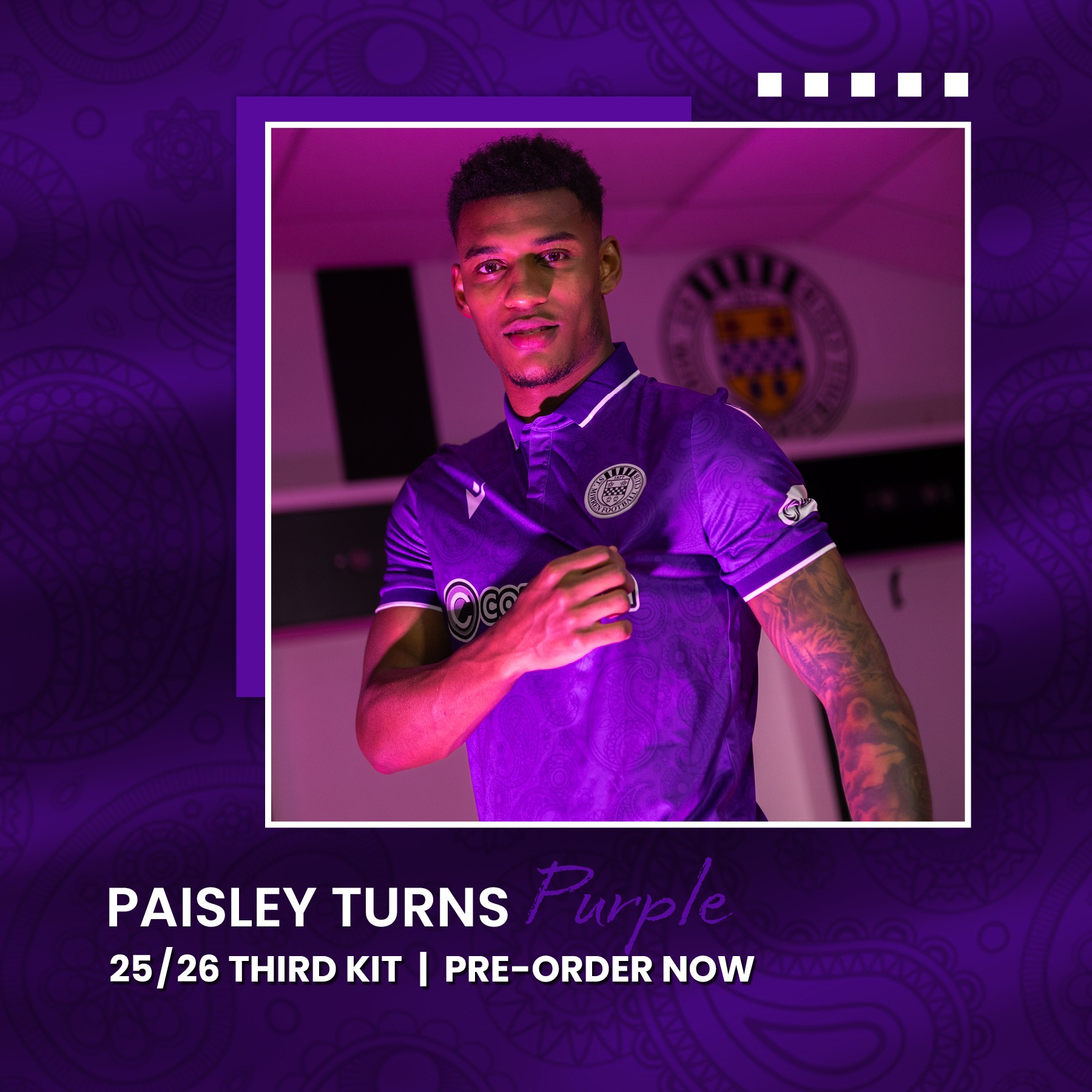 Paisley Turns Purple Introducing our 2025/26 Third Kit, available 